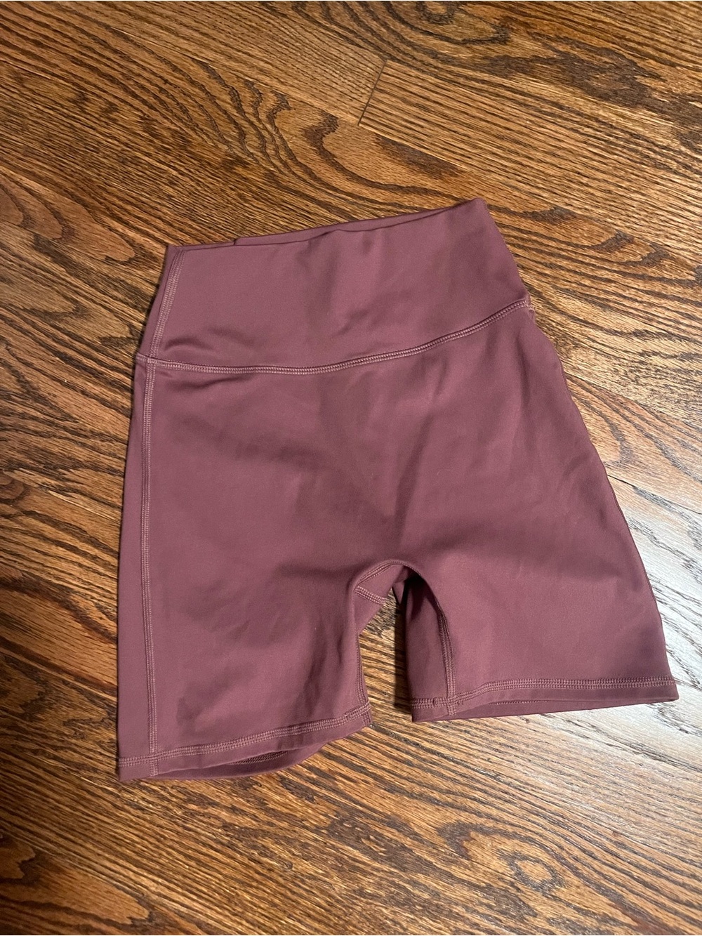 High-Rise Women's Bike Shorts in Dusty Mauve - Small